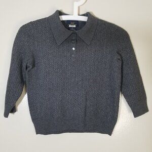 Brooks Brothers Cable Knit Polo Sweater; Size : Small